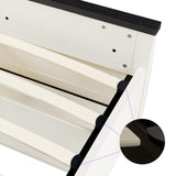 XIASLO Farmhouse Queen Bed Frame with Headboard, Sliding Barn Door Storage Cabinets, Sturdy Wood Slats Support, No Box Spring Needed, Noisy Free, Easy Assembly, White Oak XIASLO