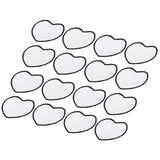 MECCANIXITY 16pcs Sublimation Patch Blank, 8cm/3.15" Fabric Iron-on Blank Heat Transfer Repair Patch for DIY Crafts Caps Clothes Shoes Bags Uniforms Heart, White MECCANIXITY