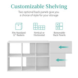 Best Choice Products 6-Cube Storage Organizer, 11in Shelf Opening, Bookcase, Display Shelf, Customizable w/ 3 Removable Back Panels – White Best Choice Products