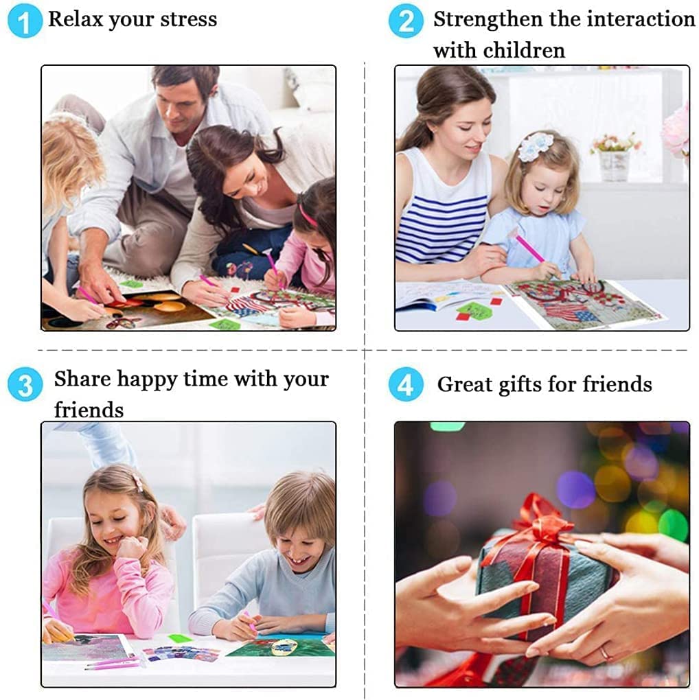 KEUASDV Diamond Painting Kits for Adults Owl Forest DIY 5D Full Drill Diamond Painting Kits for Adults Kids Beginner，for Home Wall Decor, Gem Art 12 x 16 Inches KEUASDV