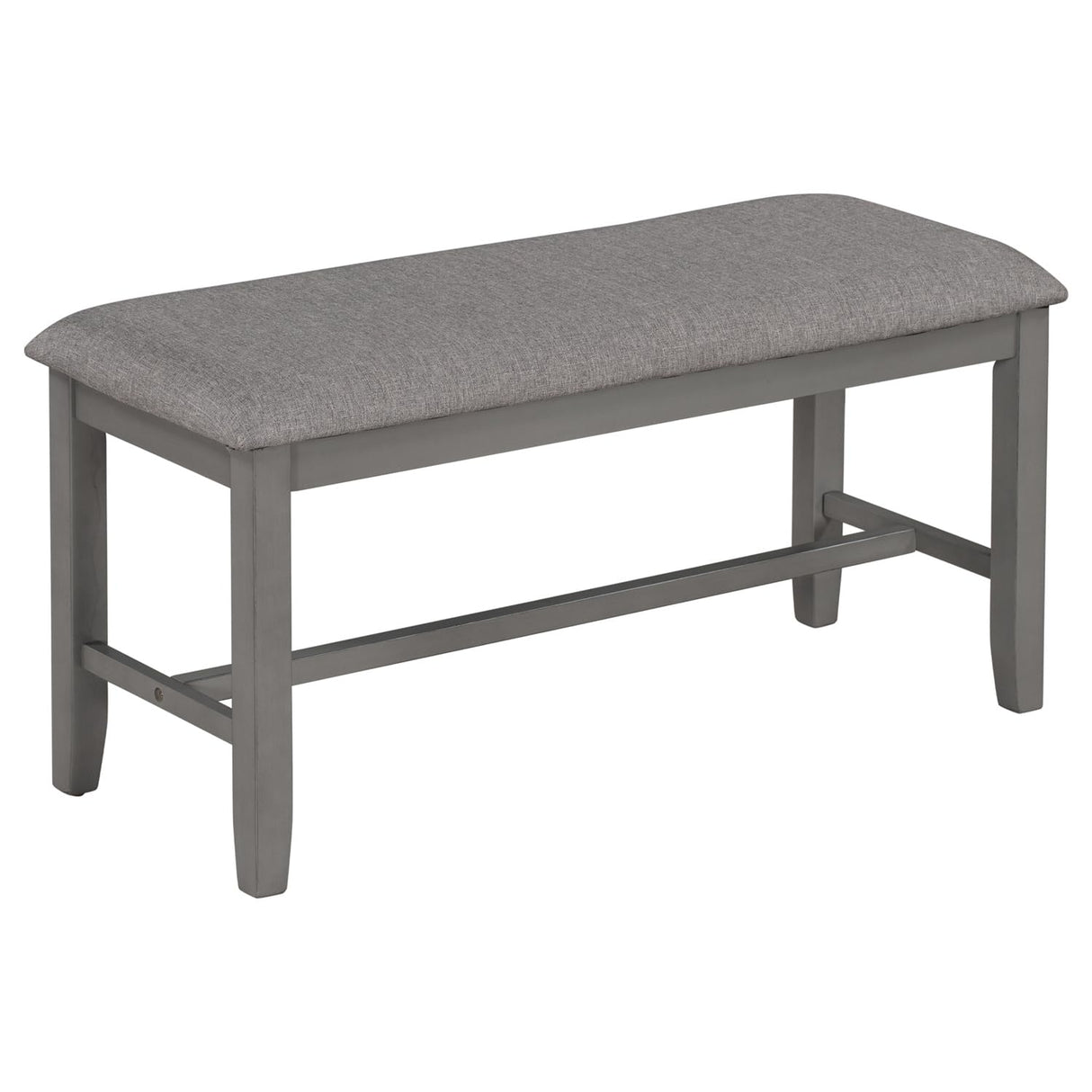 Harper & Bright Designs 6 Piece Wooden Dining Table Set with Upholstered Bench and 4 Dining Chairs, Kitchen Table Set Family Furniture for 6 People (Grey) Harper & Bright Designs