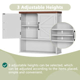 Smuxee Farmhouse Bathroom Cabinet Wall Mounted, Bathroom Medicine Cabinet with Adjustable Shelf, Bathroom Cabinet for Bathroom, Living Room, Laundry Room Smuxee