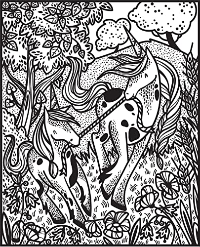 Unicorns Magic Painting Book (Magic Painting Books) WoodArtSupply