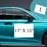 OUCPC Blank Car Magnets with 40 mils, 1 Pack 17” x 12” Car Magnets and Decals, Rounded Corners Car Door Magnets, Magnet for Car to Advertise Business, Prevent Car Scratches & Dents OUCPC