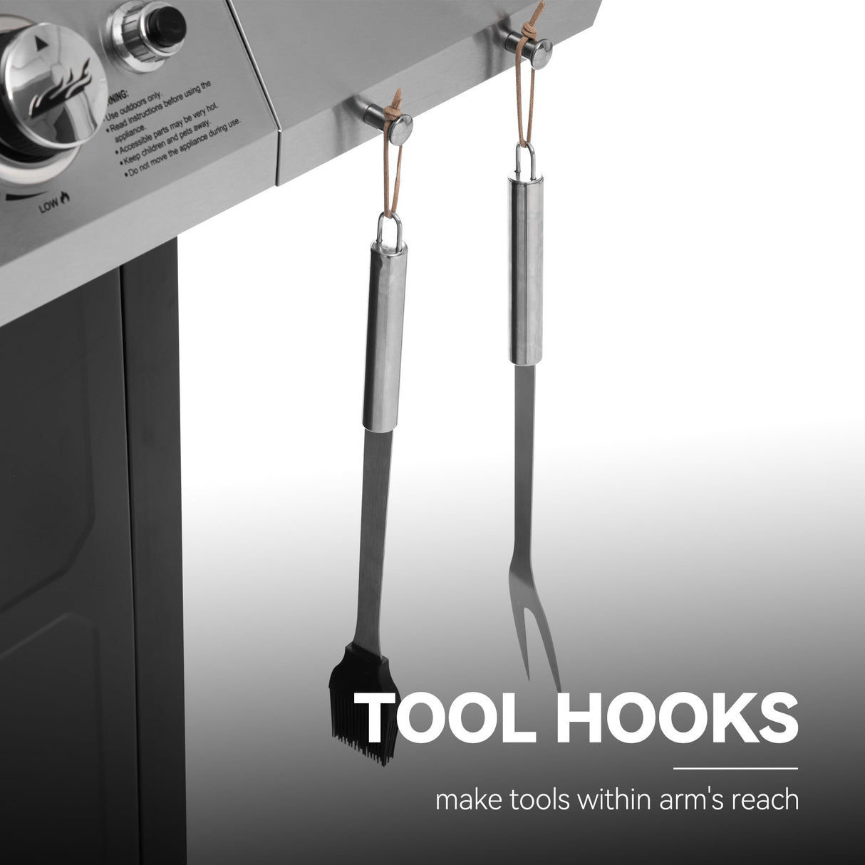 Royal Gourmet 4-Burner Propane Gas Grill with Warming Rack, Outdoor BBQ Grill with 34,000 BTUs Output for Patio Garden Barbecue Grilling, Black & Silver Royal Gourmet