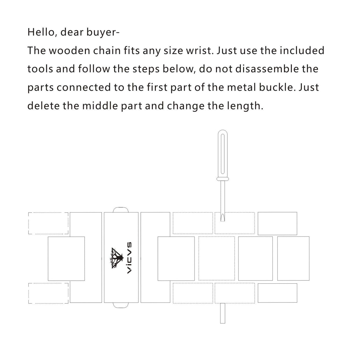 VICVS Men's Wooden Watch, 100% Natural Wood Watch, Japanese Quartz Movement with Date Display Chronograph Function, (Sandalwood) VICVS