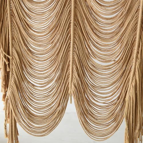 Macrame Curtain Boho Curtain Room Divider Doorway Wall Decor Fiber Yarn Art Craftsmanship Bedroom Wedding Backdrop 41" W x 75" L（1 Panel Flber