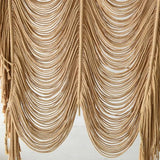 Macrame Curtain Boho Curtain Room Divider Doorway Wall Decor Fiber Yarn Art Craftsmanship Bedroom Wedding Backdrop 41" W x 75" L（1 Panel Flber