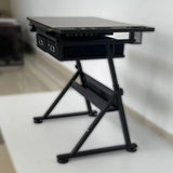 WEUMNV Drafting Table Art Desk Drawing Table Height Adjustable Artist Table Tilted Tabletop w/Drafting Stool and Storage Drawer for Reading, Writing (One stools) WEUMNV