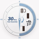 FREDBECK 42in x 84in Brown Barn Door with 7ft (84inch) Barn Door Hardware Track Kit and Handle Included, Double Surfaces,Simple Assembly is Required,K-Frame,Coffee FREDBECK