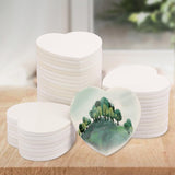 40 Pieces 4.25 Inch Sublimation Blank Ceramic Coasters, Glazed Ceramic Coasters with Cork Backing Pads for Painting, DIY Crafts, Mosaics, (Heart-Shaped), Sublimation, White. by GNIEMCKIN GNIEMCKIN