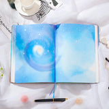 SIIXU Starry Sky Writing Journal for Women, Men, Unique Colorful Blank Notebook for Daily Notes, Gratitude, Dreams or Planning, 7.5” x 10.2", 160 Pages, 2 Bookmarks, Large, Hardcover, Unlined SIIXU