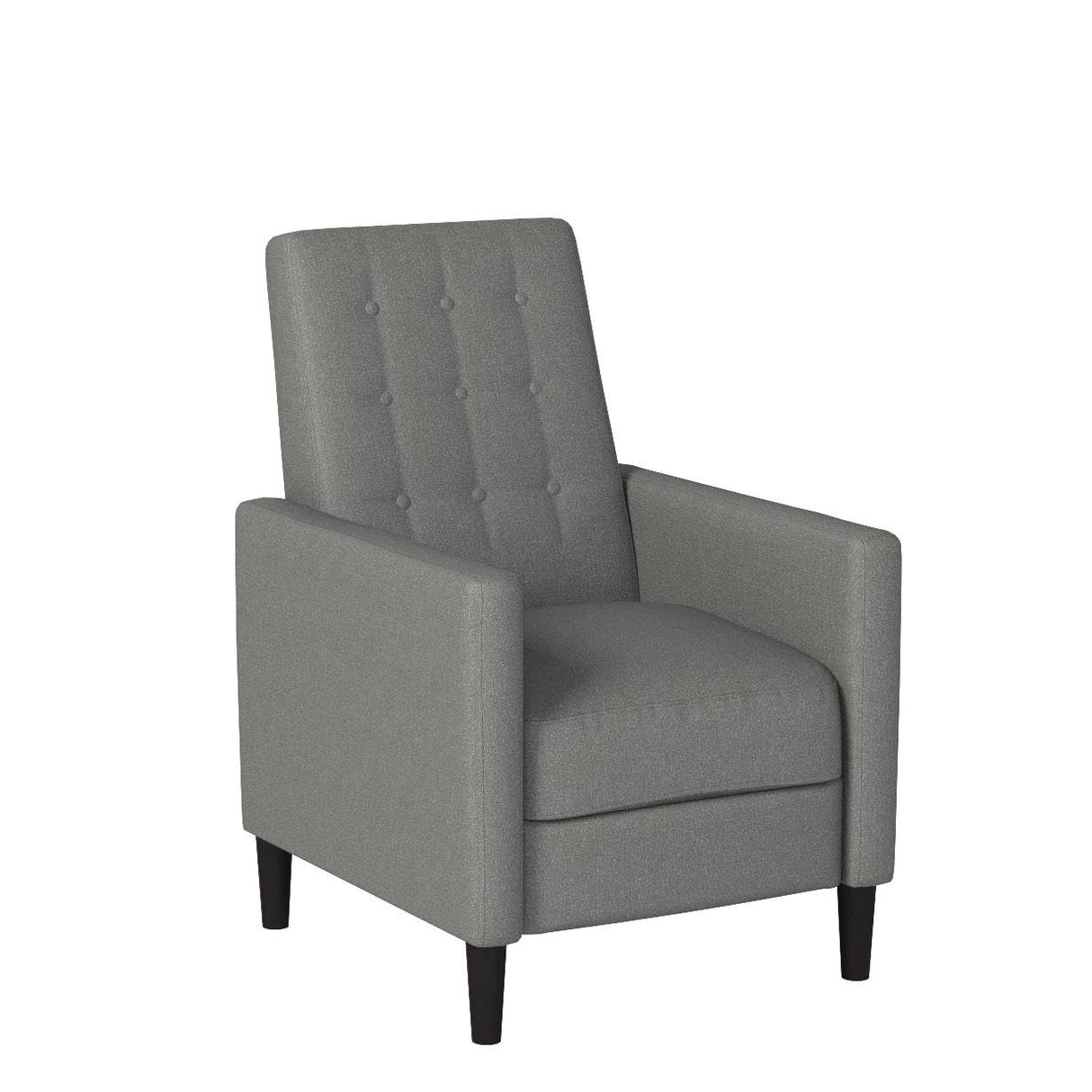 Yaheetech Fabric Recliner Chair Mid-Century Modern Recliner Adjustable Single Recliner Sofa with Thicker Seat Cushion Tufted Upholstered Sofa with Pocket Spring for Living Room Bedroom Gray Set of 2 Yaheetech