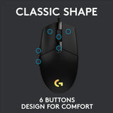 Logitech G203 Wired Gaming Mouse, 8,000 DPI, Rainbow Optical Effect LIGHTSYNC RGB, 6 Programmable Buttons, On-Board Memory, Screen Mapping, PC/Mac Computer and Laptop Compatible - Black Logitech G