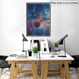 Yomiie 5D Diamond Art Kits for Adults, Basketball Diamond Painting Art Slam Dunk DIY Full Round Drill Kits, Embroidery Rhinestone Diamond Crystal Craft Canvas Home Wall Decor 12x16 inch Yomiie