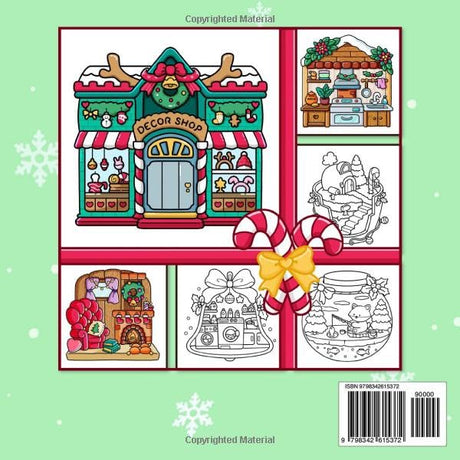Xmas Corner: Coloring Book for Adults and Teens Featuring Christmas Scenes and Pocket Spaces, Cute and Easy Designs for Relaxation and Stress Relief (Cozy Xmas) WoodArtSupply