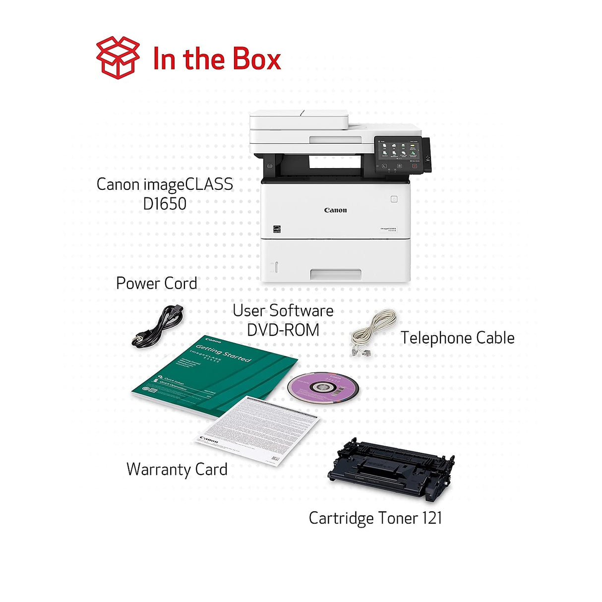 Canon Image CLASS D1650 (2223C023) All-in-One, Wireless Laser Printer with AirPrint, 45 Pages Per Minute and 3 Year Warranty, Amazon Dash Replenishment Ready, 17.8" x 19.5" x 18.3" Canon