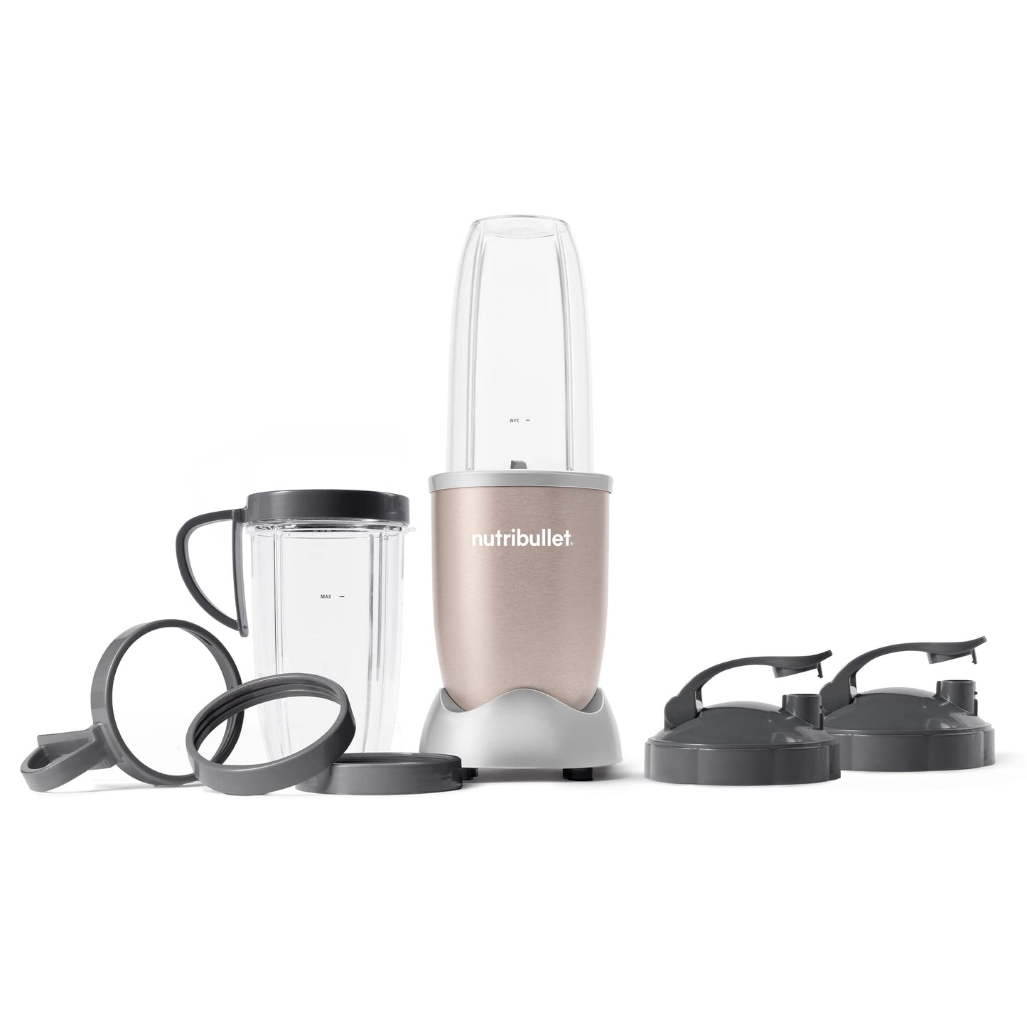 nutribullet Pro 900 Watt Personal Blender - 13-Piece High-Speed Blender/Mixer System, Champagne