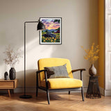 Paint by Numbers Barn, Classic Cars Paint by Number Kit for Adults, Truck Wall Art, Farm Acrylic Painting, Rustic Country Landscape Poster Home Decor - Mountain Flower(16x20inch, No Frame) Cawpom