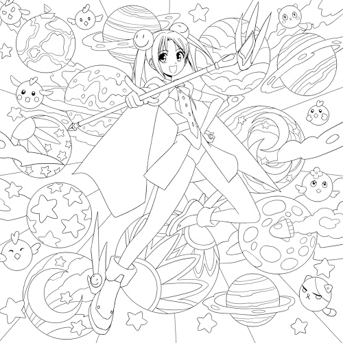 Manga Mania Coloring Book: Over 100 Cute Characters to Color – Manga and Anime Coloring Book for Adults and Kids WoodArtSupply