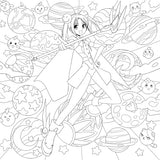 Manga Mania Coloring Book: Over 100 Cute Characters to Color – Manga and Anime Coloring Book for Adults and Kids WoodArtSupply