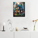 Magic House in The Forest DIY Paint by Numbers for Adults Glowing Plant Butterflies in Scenery DIY Oil Painting Acrylic Paint Art Painting Kits Canvas with Acrylic Paints 16x20 Inch（Without Frame） Generic