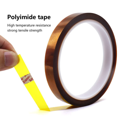 HZCOYIM 4 Rolls 10mm x 33m (108ft) Heat Resistant Transfer Tape for Sublimation, Perfect for Heat Press, 3D Printer, Soldering, and PCB Boards No Residue - WoodArtSupply