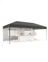 KYBOLT Pop Up Canopy 10x20 Ft Outdoor Wedding Party Tent with Removable Sidewalls Easy Set Gazebo for Farmers' Market, Outdoor Events, Wedding Party - Black KYBOLT