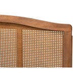 BOWERY HILL Modern Wood Queen Size Headboard with Woven Detailing in Brown BOWERY HILL