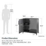 SystemBuild Evolution Shelby Garage Base Cabinet 2 Door, Graphite SystemBuild Evolution