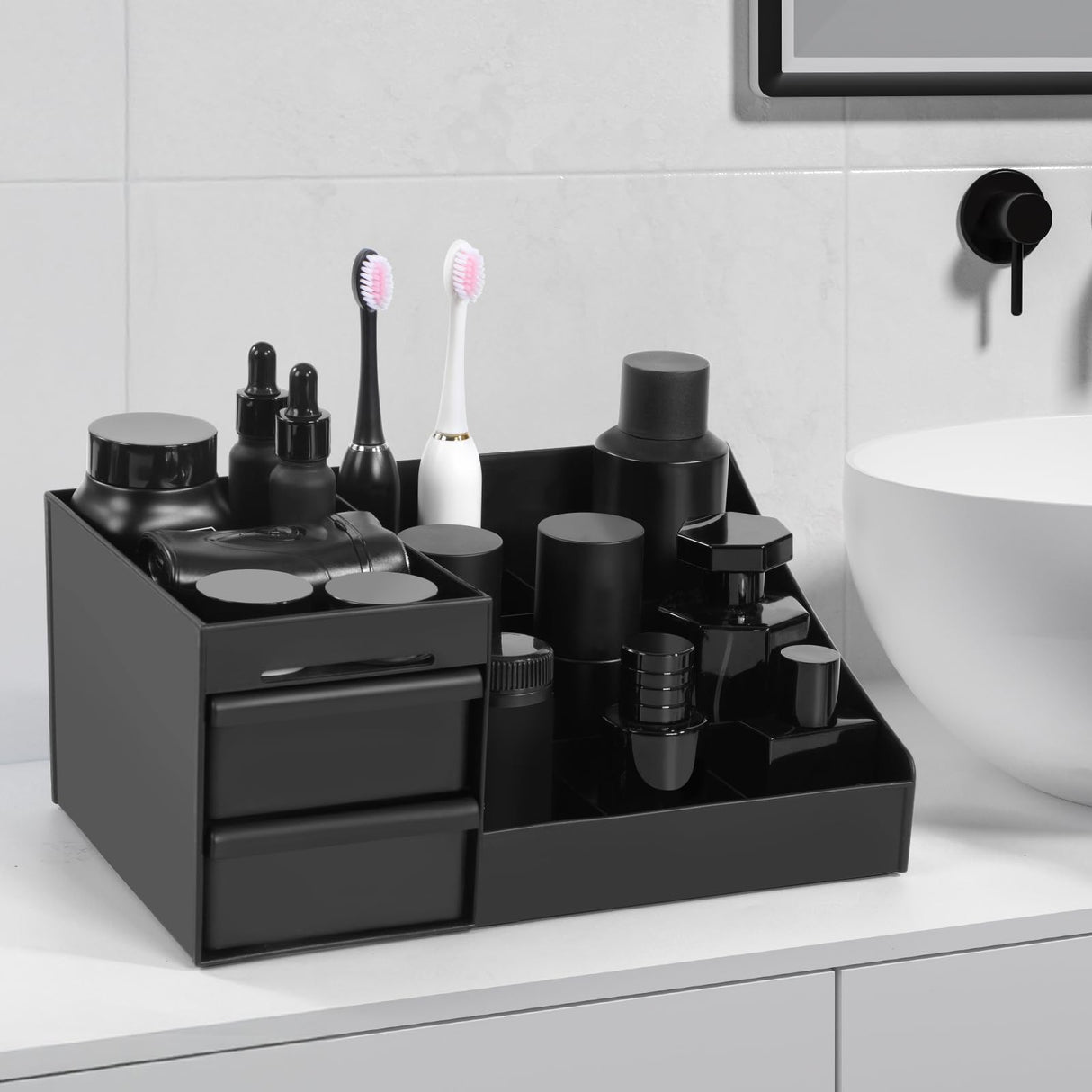 YIOJOYD Mens Cologne Organizer,Bathroom Organizers,Organizer For Men,Cologne Stand,Perfume Tray,Perfume Stand,Cologne Holder,Toothbrush Holders,Bathroom Shelf,Counter Storage,Brush Holder YIOJOYD