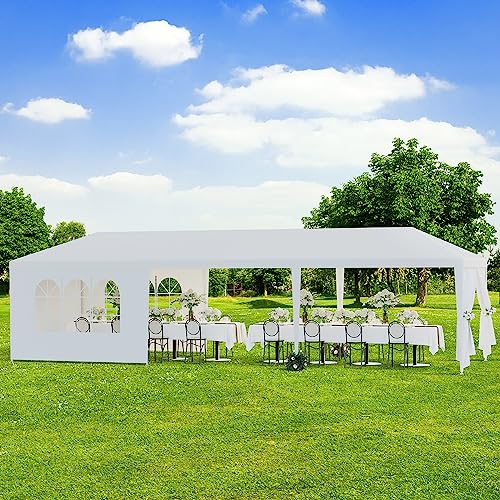 BBBuy 10’X30’ Outdoor Canopy Tent with Removable Sidewalls Gazebo Shelter Pavilion for Backyard BBQ Camping Picnic Parties Wedding Ceremony, Easy Assemble and Removable BBBuy