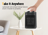 Space Heater, 1500W Electric Heaters Indoor Portable with Thermostat, PTC Fast Heating Ceramic Room Small Heater with Heating and Fan Modes for Bedroom, Office and Indoor Use Aikoper