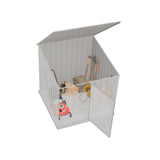 ABSCO Pool Pump Cover - Versatile Horizontal Storage Shed | 5 x 5 ft | Easy Assembly | Surfmist| Ideal for Pool, Trash Cans, Garden & Pool Equipment | SNAPTiTE Assembly System | Safety Features ABSCO