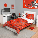 FOCO Cleveland Browns NFL Team Color Bed In a Bag Comforter Bedding 5 Piece Twin Set FOCO