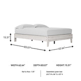 Signature Design by Ashley Shawburn Modern Farmhouse Platform Bed, Queen, Whitewash Signature Design by Ashley