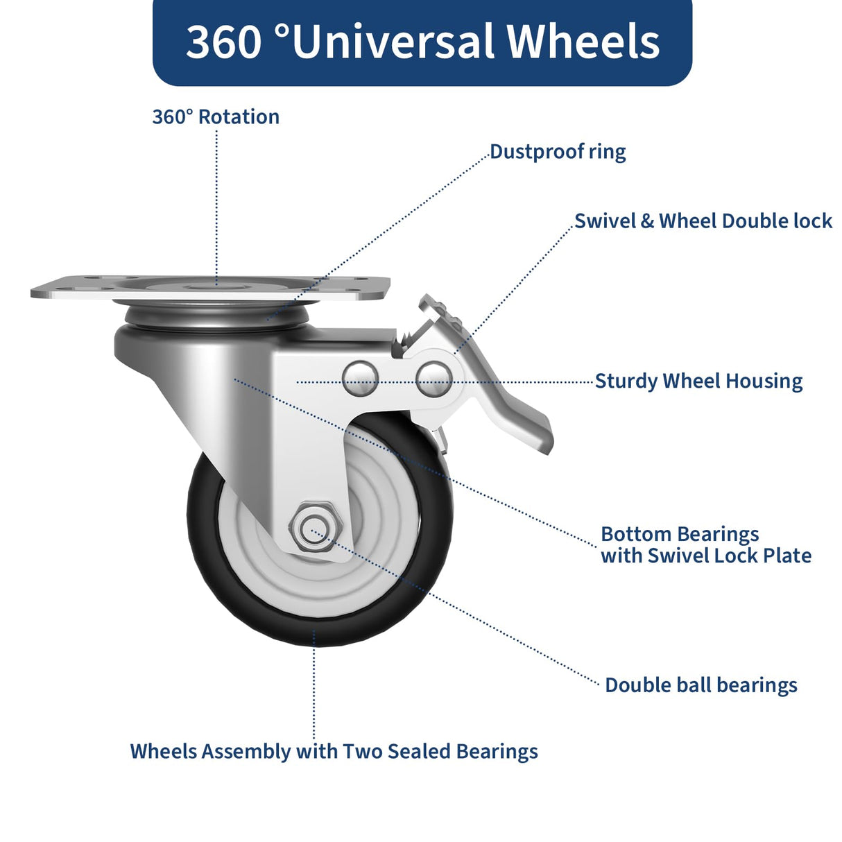 GarveeHome Metal Storage Cabinet 71 in Metal Wardrobe Cabinet on Wheels with Locking Doors Tall Garage with Hanging Rod, Broom Closet, Freestanding Bathroom Storage Cabinet, Cleaning Tool GarveeHome