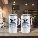 PYD Life 4 PCS Sublimation Blank Tumbler 20 OZ White Mugs with Handle,Stainless Steel Coffee Travel Mug with Sliding Lid for Cricut Mug Press Machine PYD Life