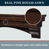 MANTELSDIRECT Mantels Direct Salem Wood Mantel Shelf with Arched Corbels - Cherry 60 Inch | Wooden Rustic Wall Mounted Shelf from Pine Wood - Perfect for Fireplaces, TVs & Décor MANTELSDIRECT