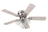 Portage Bay 51437 Renton Ceiling Fan, 42 Inch, Brushed Nickel Portage Bay