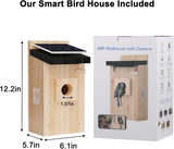 Bird House with Camera, 5MP Smart Birdhouse Camera with Solar Powered, Bird Box Camera for Families, Motion Detection & 32GB SD Card, Watch Bird Nesting & Hatching in Real Time, Ideal Gift for Friends Camii