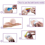 Bath Bomb Mold Set 228 Pieces - 200 Packs Shrink Wrap Bags,12 Pieces of DIY Metal Mould,Spoons,Gift Bags,Mini Heat Sealer (Instruction Included) Smarimple