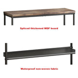 INGIORDAR Shoe Rack Organizer 4 Tier Metal Organizer Shelf with Industrial MDF Board and Layer Fabric for Entryway Closet Bedroom Living Room Garage,Black & Rustic Brown INGIORDAR