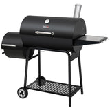 Royal Gourmet CC1830M 30-Inch Barrel Charcoal Grill with Offset Smoker & Warming Rack, Outdoor BBQ Grill with 811 Sq. In. Cooking Space for Backyard, Patio and Parties, Black Royal Gourmet