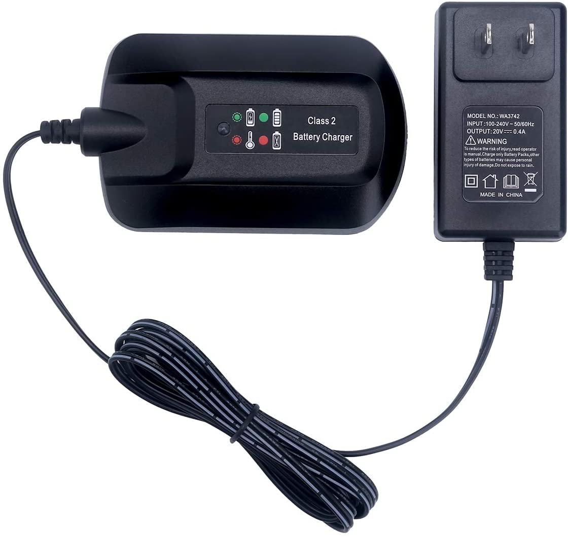 WA3742 Battery Charger for Worx 20V MAX Lithium PowerShare Battery WA3520 WA3525 WA3578 WA3732 WA3875 WA3881 WA3512.1 - WoodArtSupply