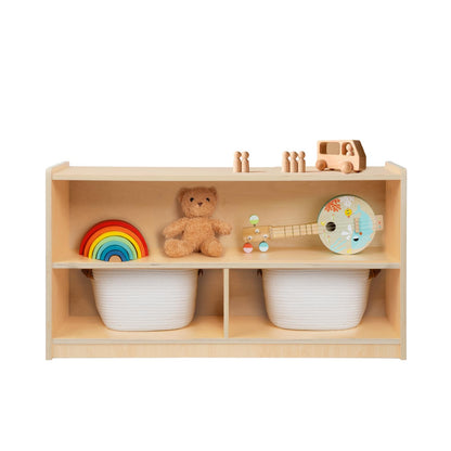 2-Tier Wooden Montessori Shelf and Organiser for Kids' Toys and Books - WoodArtSupply