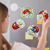 6 Pcs Refrigerator Diamond Art Magnets, Diamond Painting Kits, Fridge Stickers Diamond Art Kits for Adults DIY Home Decors - Ladybug Generic