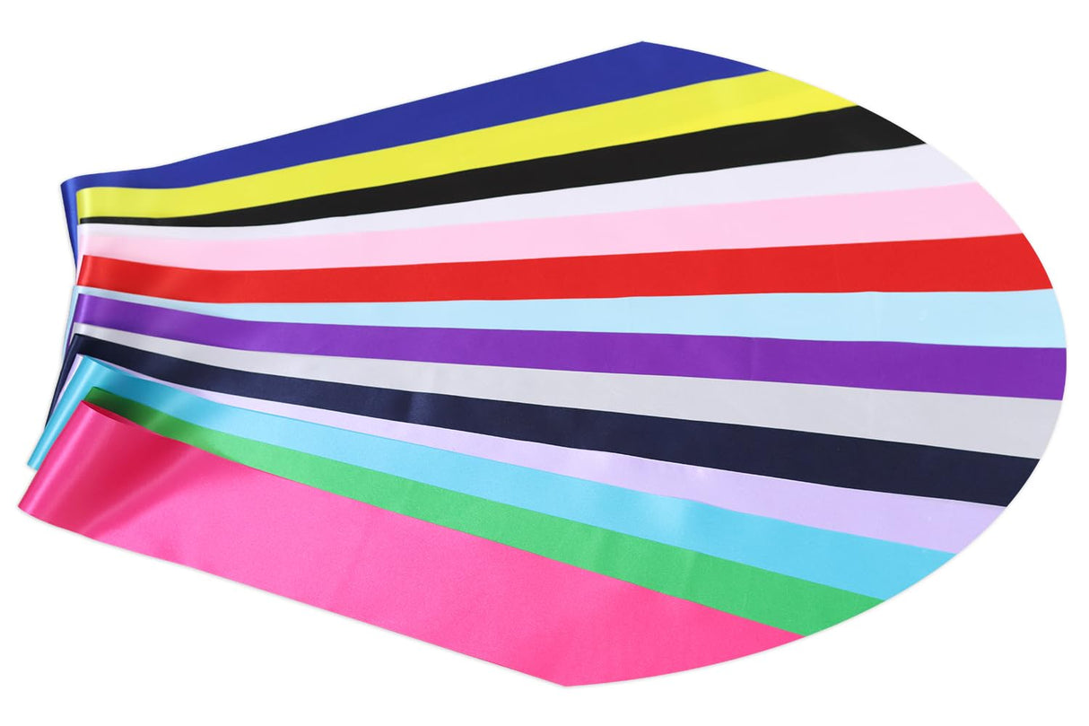 FENDOLE 6 Pack White Blank Sash,Plain Satin Sashes,Sashes for Pageants,DIY Sashes for Party Decorations,Blank Sashes for Pageants FENDOLE