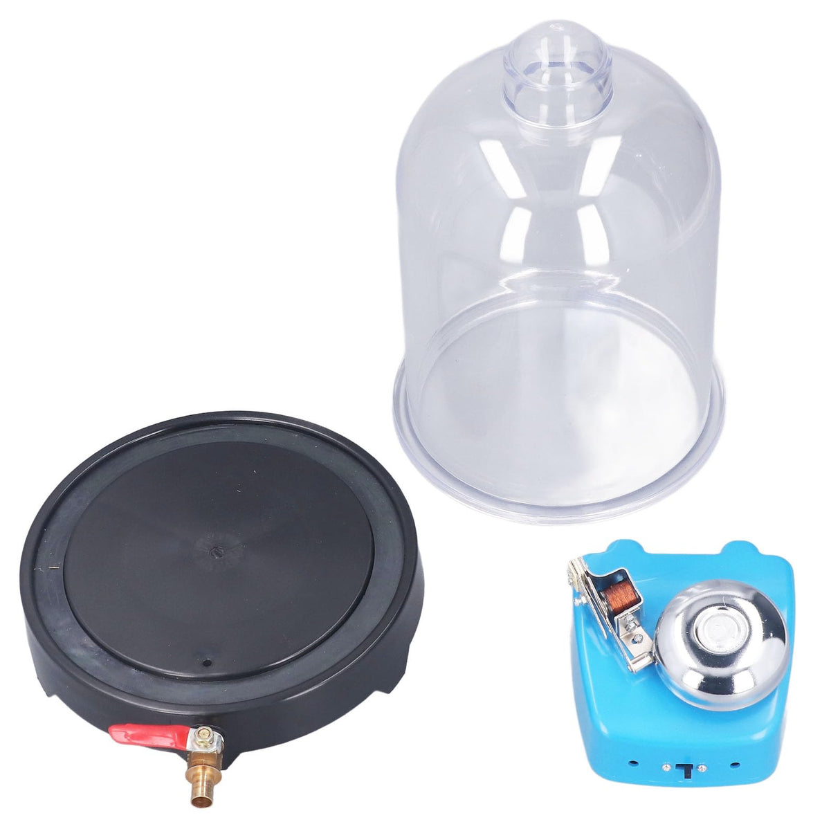 Vacuum Bell Jar, Vacuum Chamber with Pump, Laboratory Plastic Jar Sound Physics Scientific Experimental Tool for Sound Propagation Experiment Dpofirs