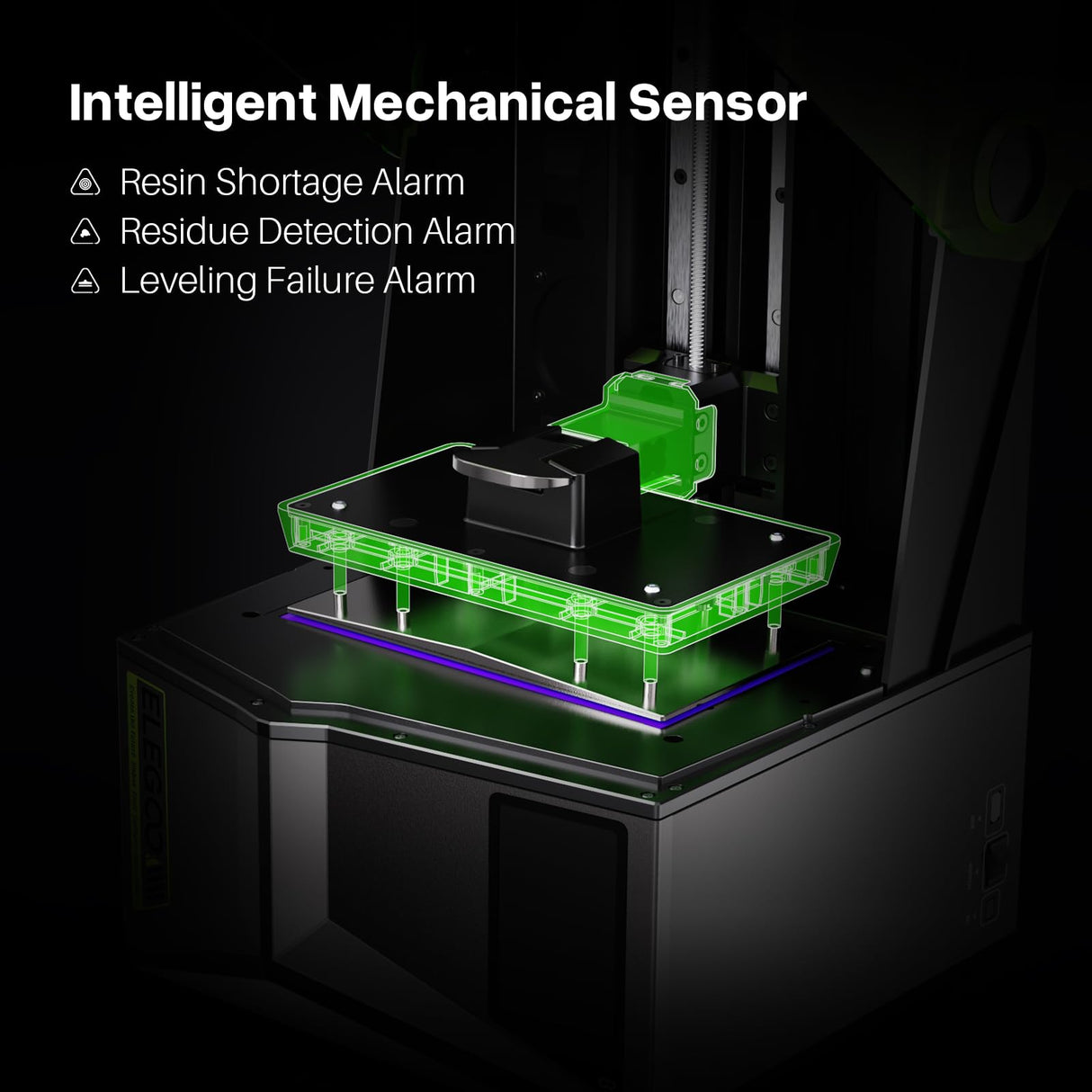 ELEGOO Saturn 4 Resin MSLA 3D Printer, 10" 12K HD Mono LCD, Smart Automatic Leveling, Intelligent Detection with High Temp Protection, Large Printing Size of 218x122x220 mm³ ELEGOO